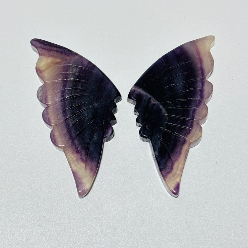 30 Pairs Rainbow Fluorite Butterfly Carving (A3BTF) - Wholesale Crystals