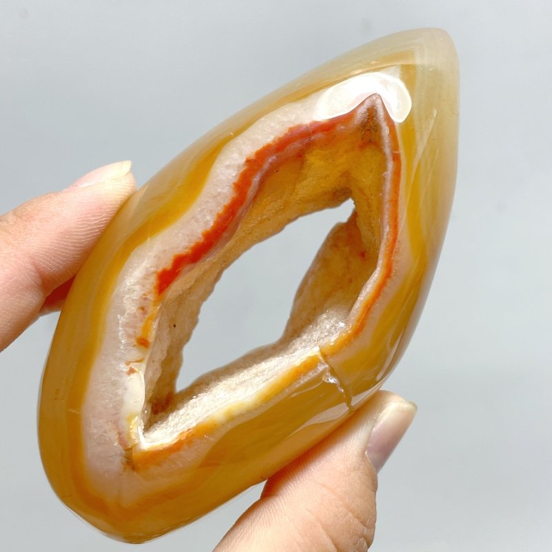 30 Pieces Beautiful Geode Druzy Carnelian - Wholesale Crystals