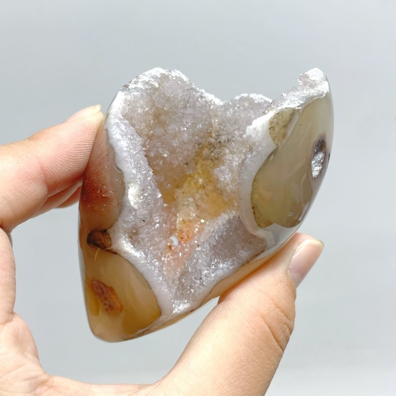 30 Pieces Beautiful Geode Druzy Carnelian - Wholesale Crystals