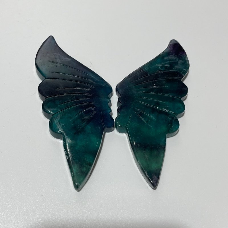 31 Pairs Rainbow Fluorite Butterfly Carving (A1BTF) - Wholesale Crystals