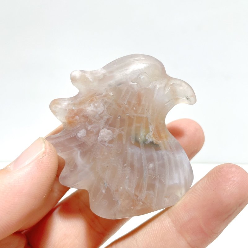 31 Pieces Sakura Flower Agate Eagle Carving - Wholesale Crystals
