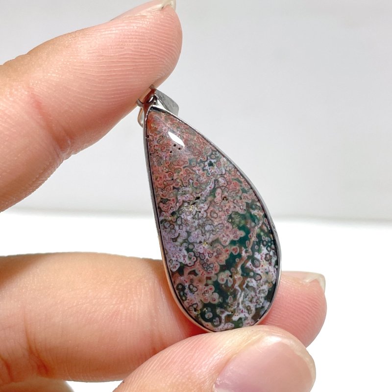 32 Pieces Beautiful 8th Vein Ocean Japser Pendant - Wholesale Crystals