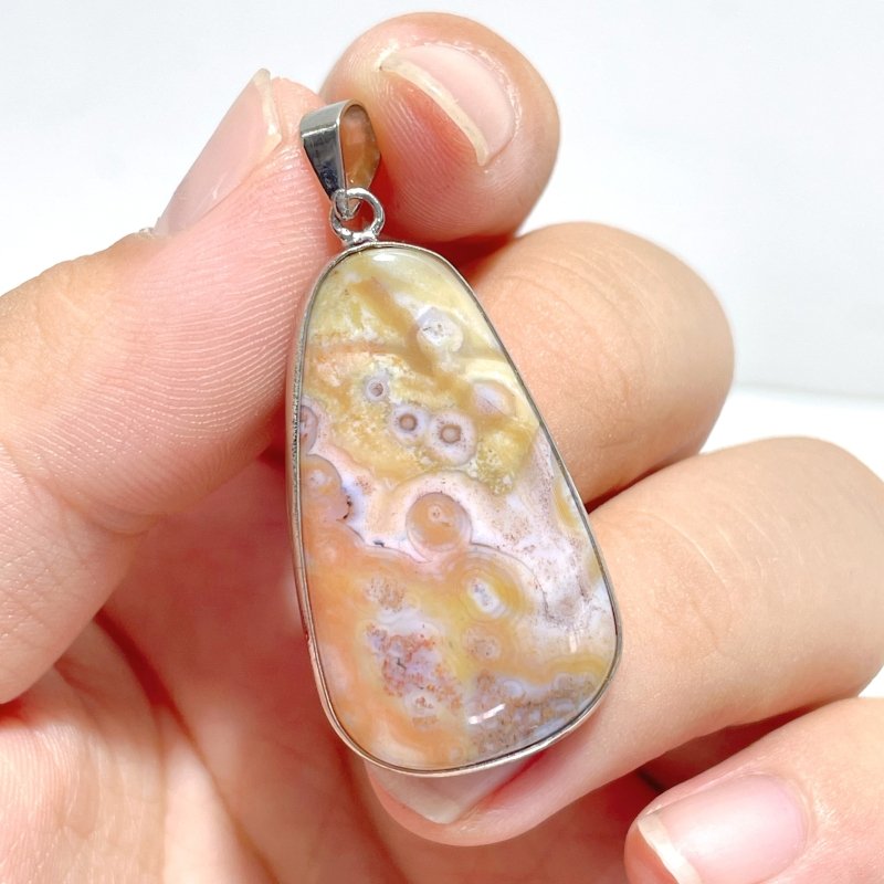 32 Pieces Beautiful 8th Vein Ocean Japser Pendant - Wholesale Crystals