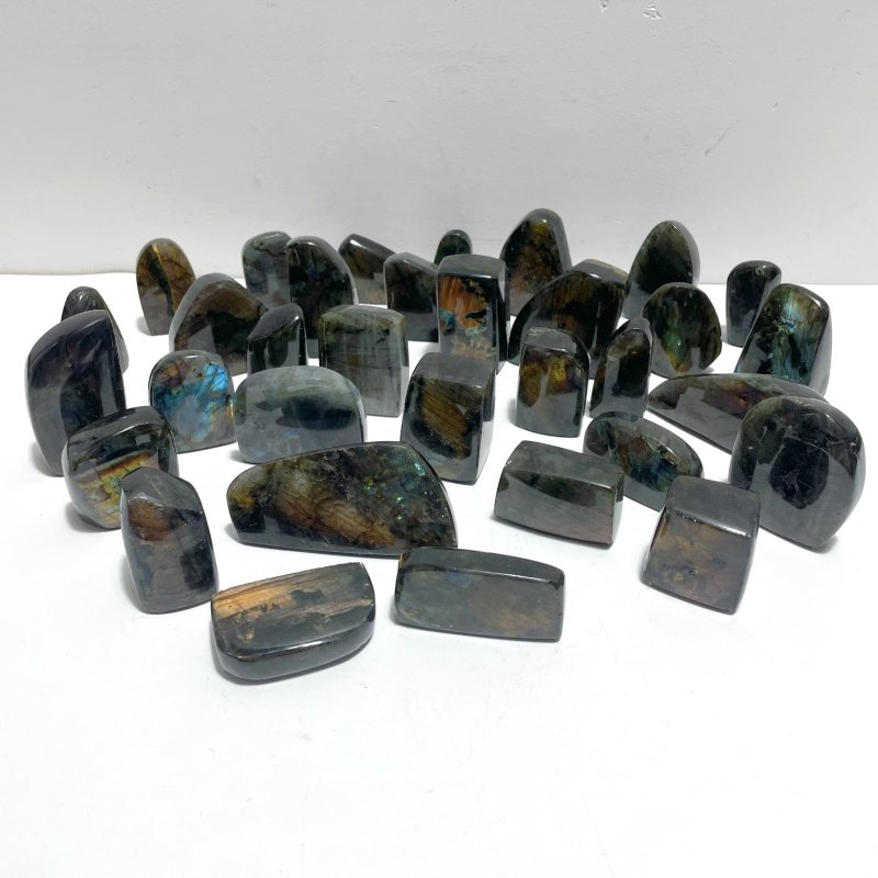 33 Pieces Labradorite High Quality Polished Free Form - Wholesale Crystals