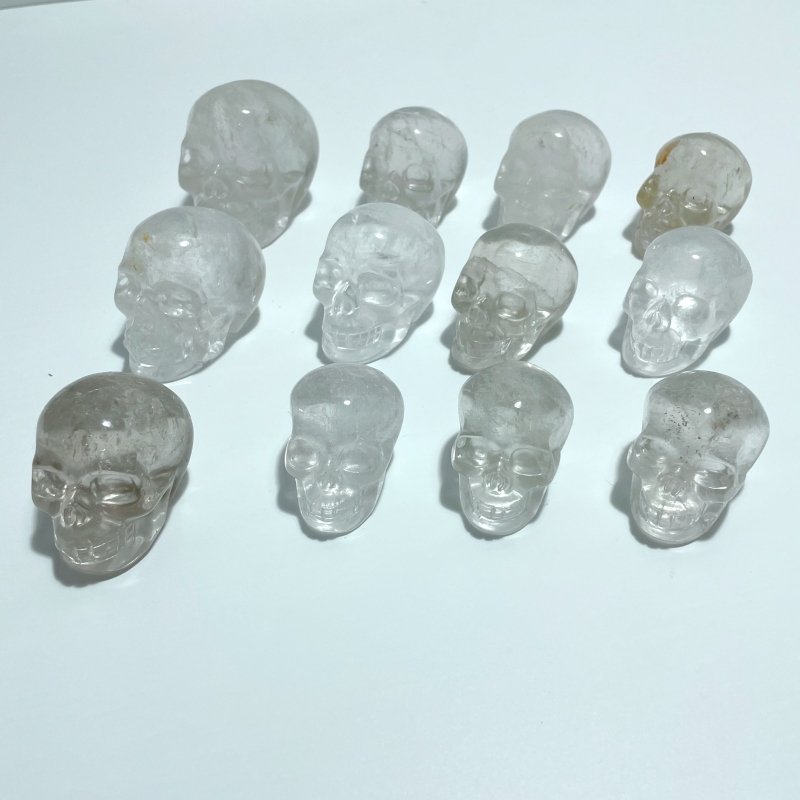 3.5 - 5.5cm Clear Quartz Skull Carving Wholesale - Wholesale Crystals