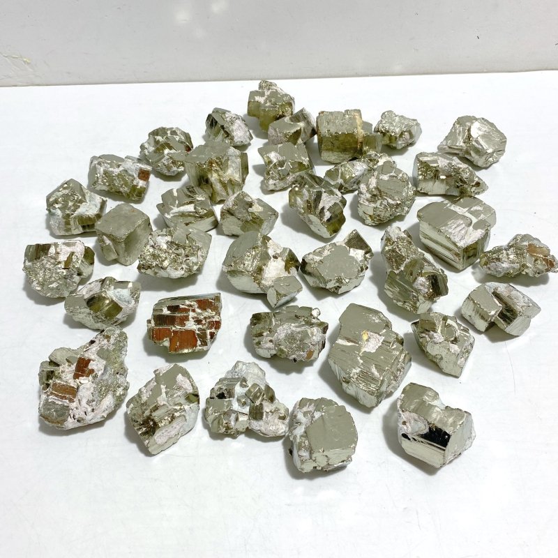 36 Pieces Raw Pyrite Specimen For Collection - Wholesale Crystals