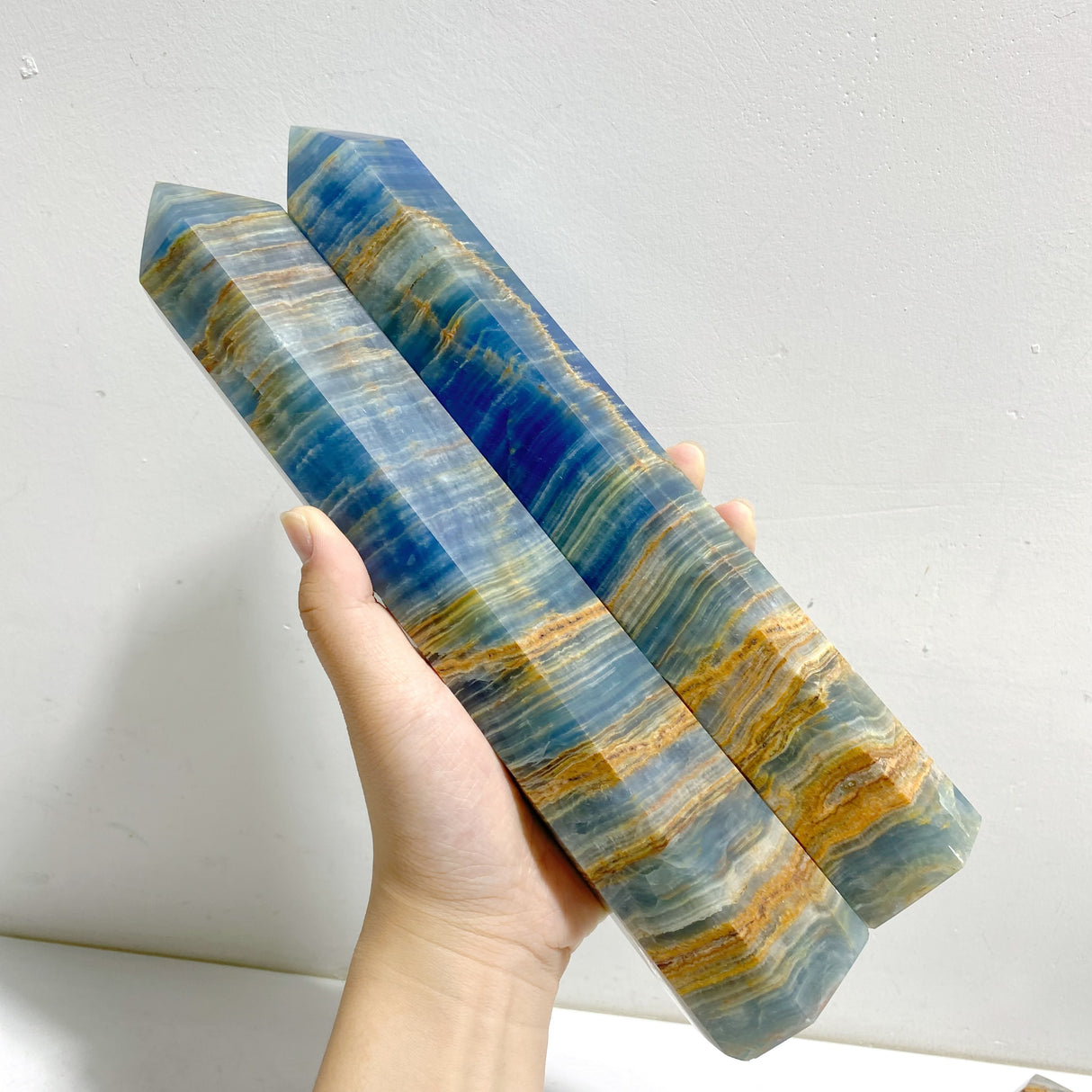 5 Pieces Tall High Quality Blue Onyx Point