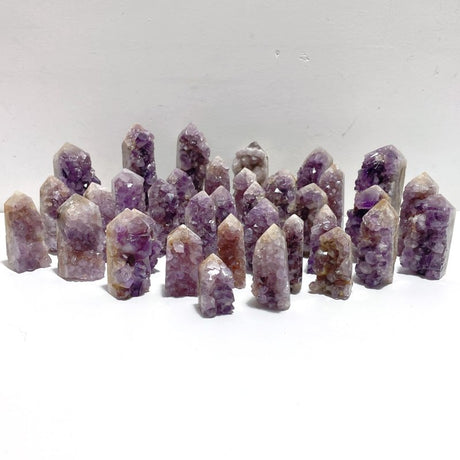37 Pieces Amethyst Cluster Points - Wholesale Crystals