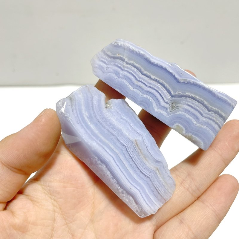 37 Pieces Beautiful Blue Lace Agate Free Form Mixed Size - Wholesale Crystals