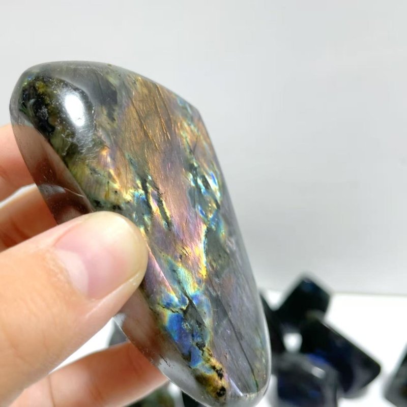 37 Pieces Beautiful High Quality Polished Purple Blue Labradorite Free Form - Wholesale Crystals