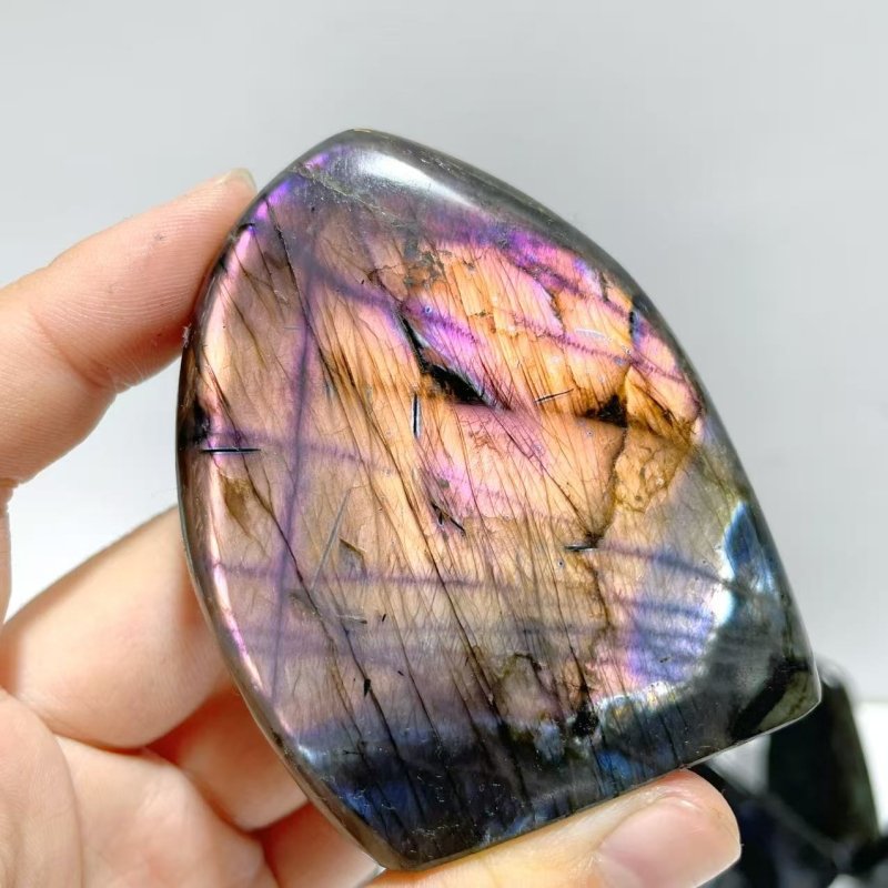 37 Pieces Beautiful High Quality Polished Purple Blue Labradorite Free Form - Wholesale Crystals