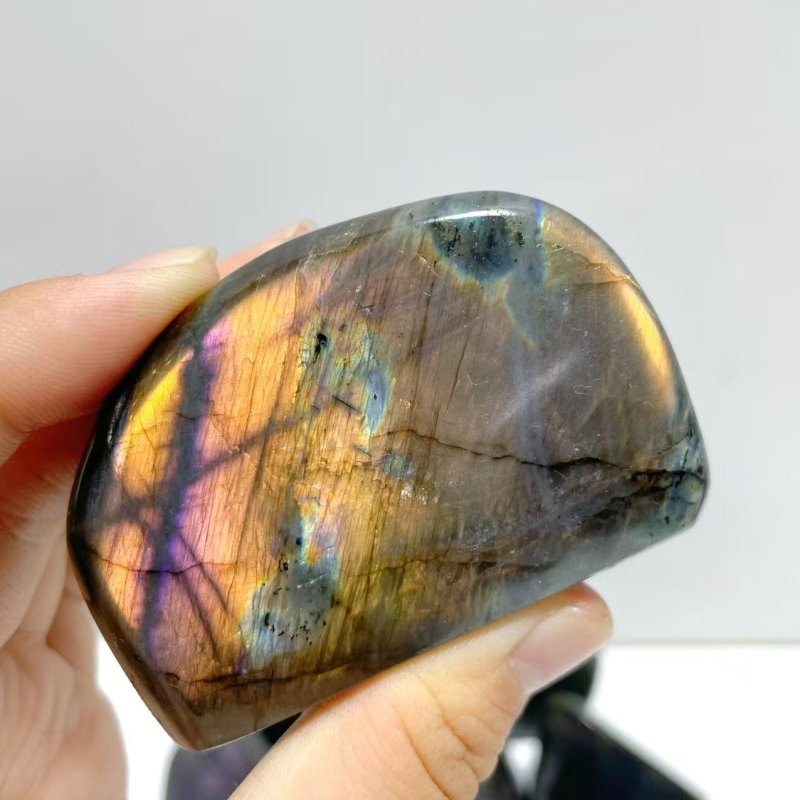 37 Pieces Beautiful High Quality Polished Purple Blue Labradorite Free Form - Wholesale Crystals