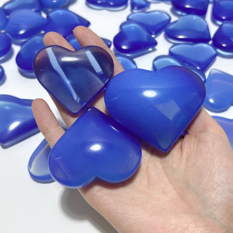 37 Pieces Blue Opalite Heart - Wholesale Crystals