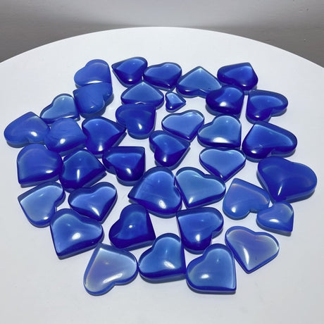 37 Pieces Blue Opalite Heart - Wholesale Crystals