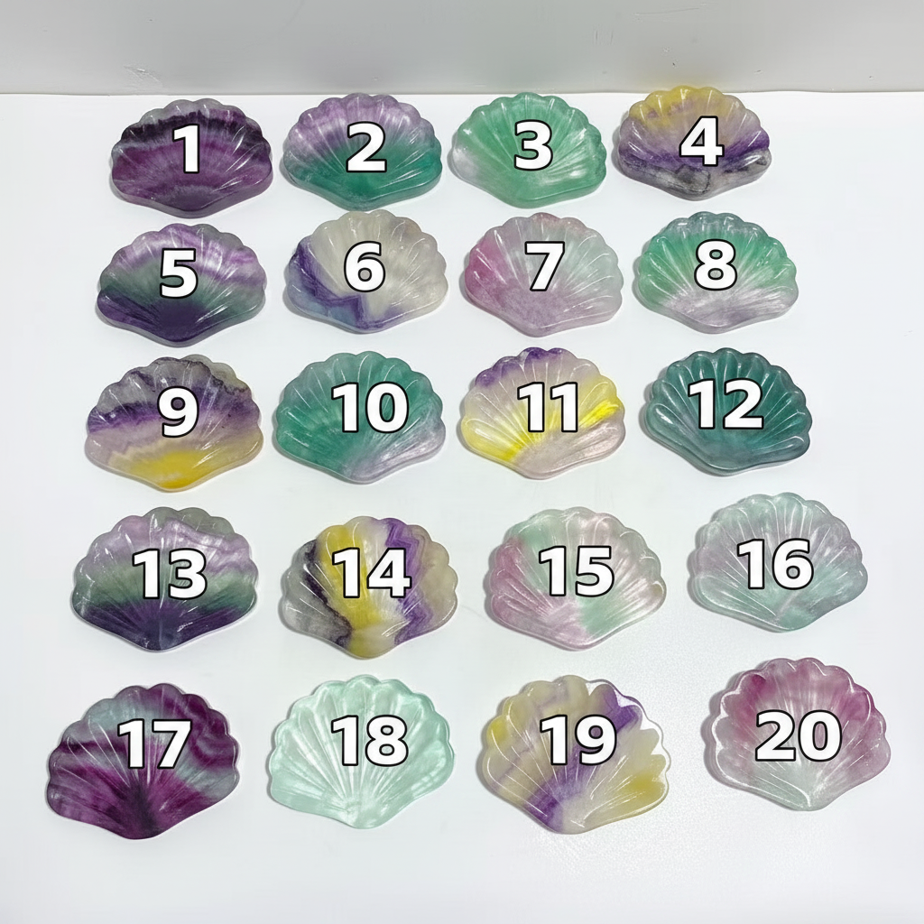 Rainbow Fluorite Shell Wholesale (No.1-20)