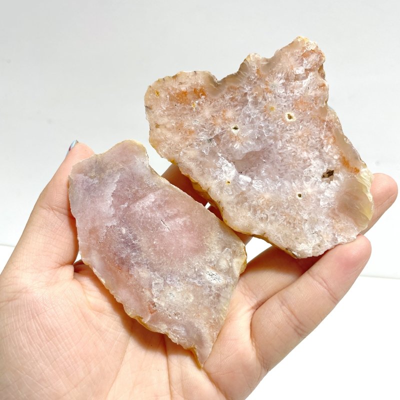 39 Pieces Sakura Flower Agate Slab - Wholesale Crystals