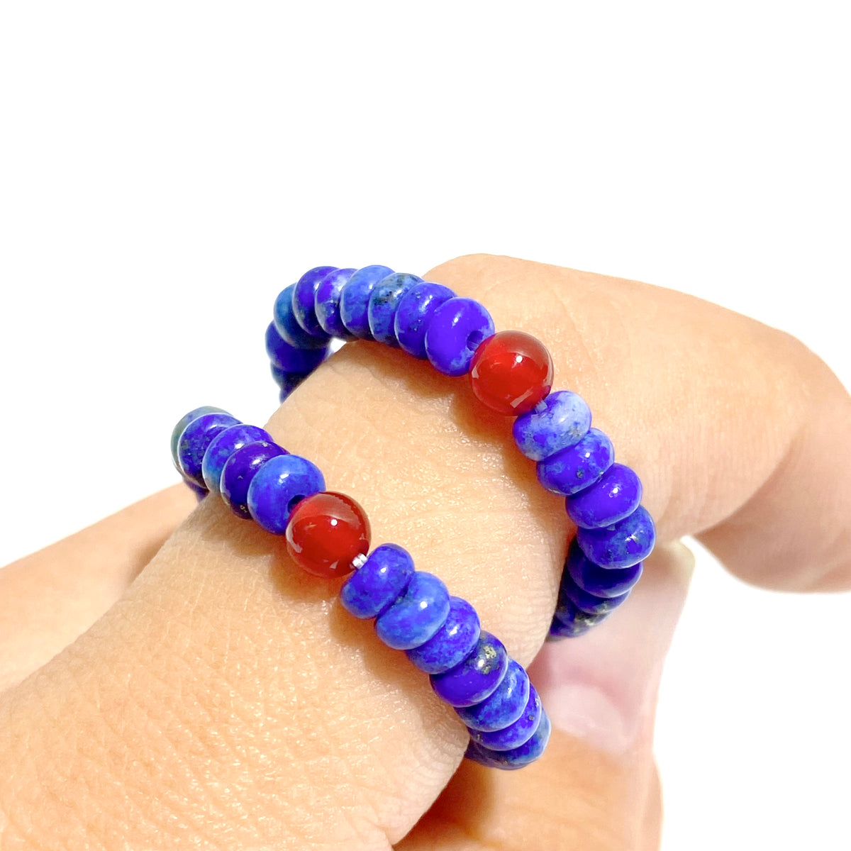 24 Types Crystal Beaded Rings Wholesale Moss Agate Chevron Amethyst Red Jasper