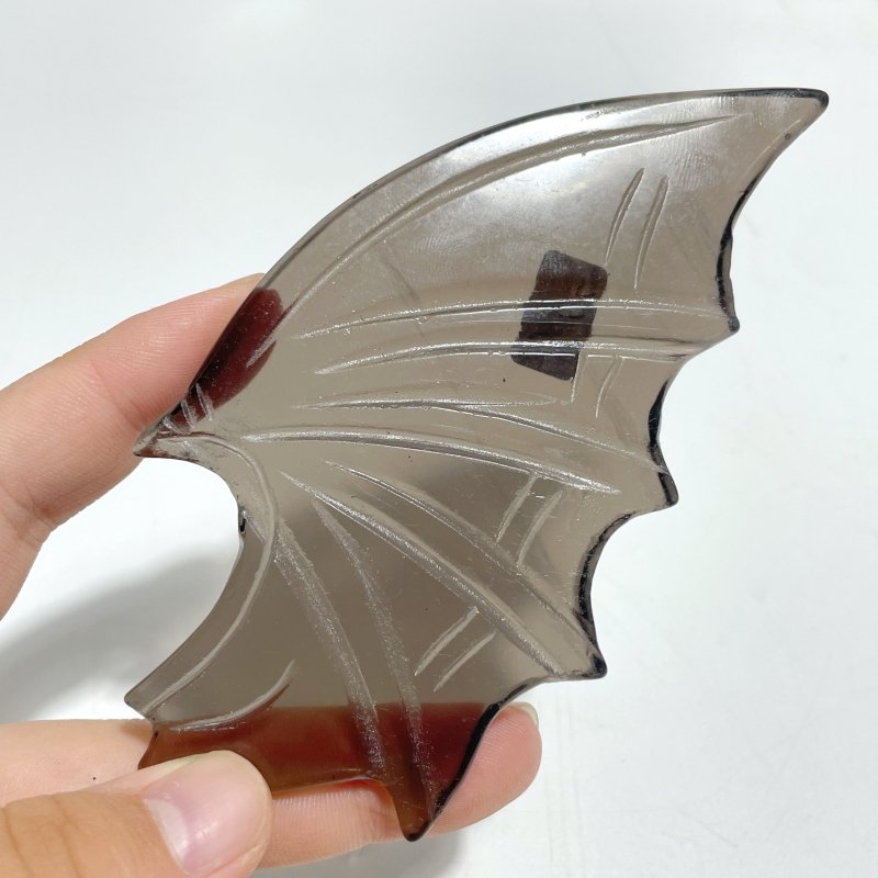 4 Pairs Ice Obsidian Bat Wing Carving With Stand - Wholesale Crystals
