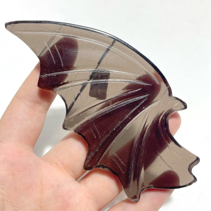 4 Pairs Ice Obsidian Bat Wing Carving With Stand - Wholesale Crystals