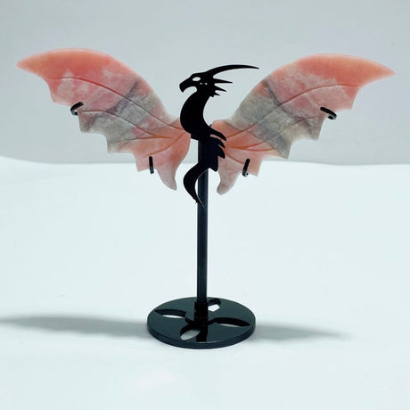 4 Pairs Pink Opal Flying Dragon Wing With Stand - Wholesale Crystals