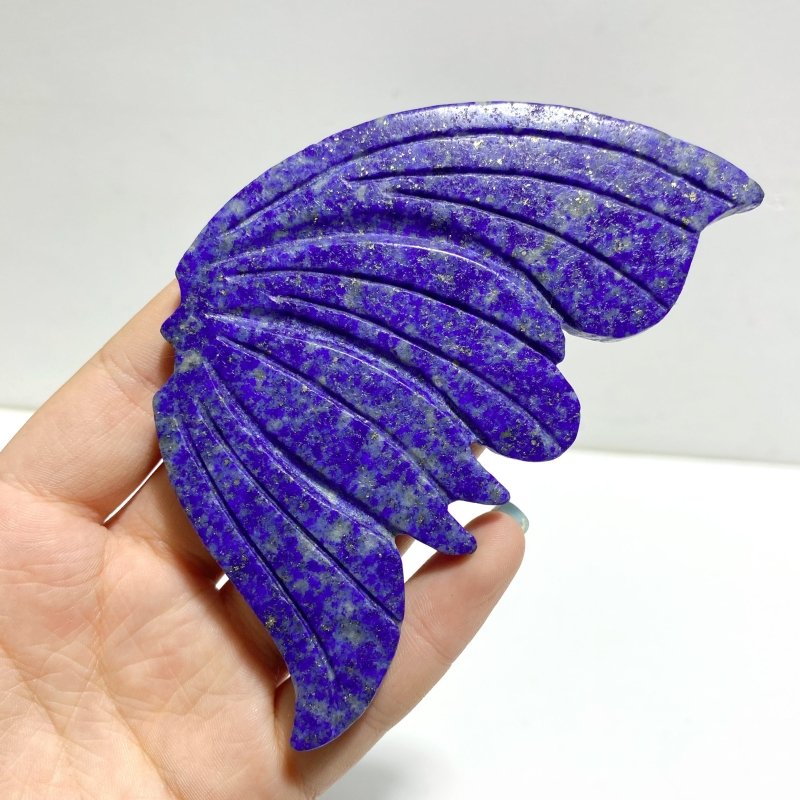 4 Pairs Small Lapis Lazuli Butterfly Wing Carving With Stand - Wholesale Crystals