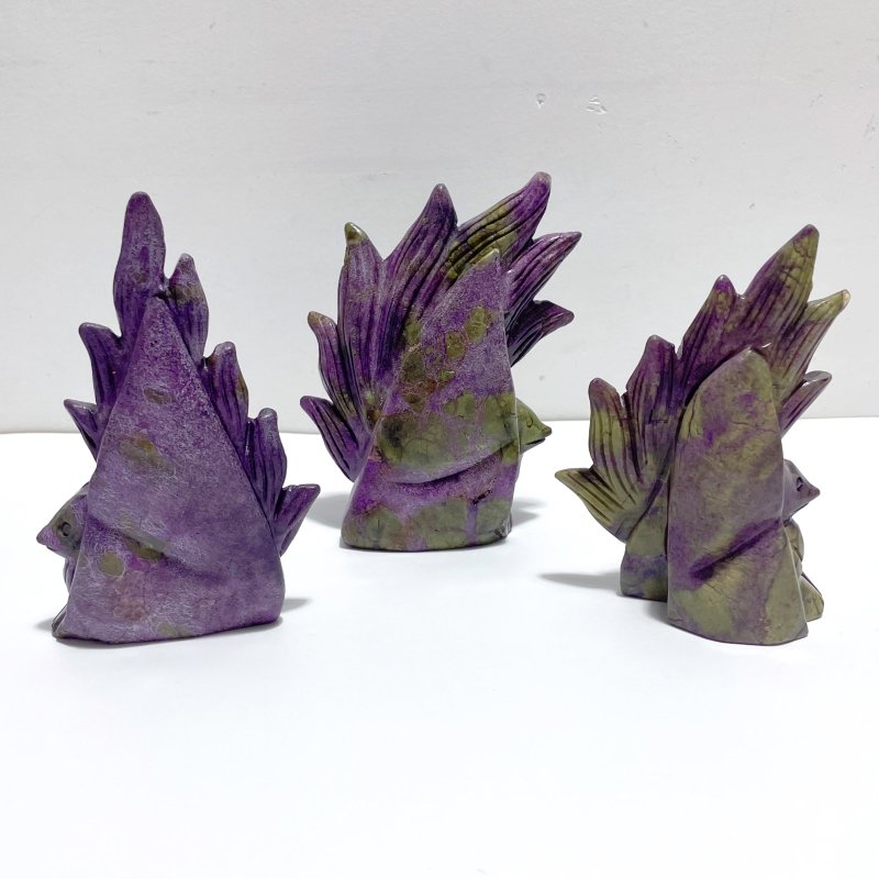 4 Pieces Atlantisite Nine - tailed Fox Carving - Wholesale Crystals