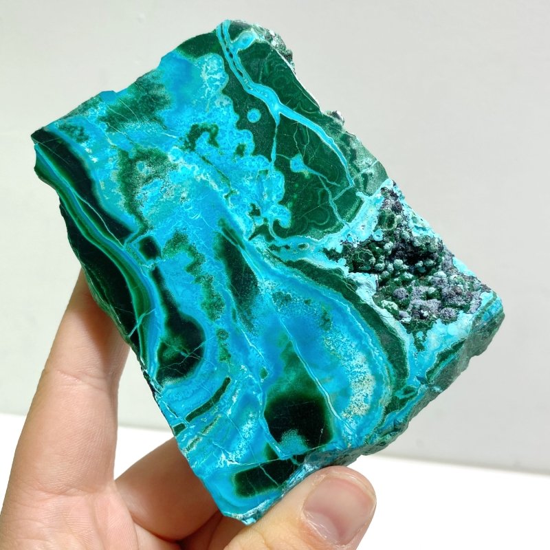 4 Pieces Beautiful Chrysocolla Mixed Malachite Slab High Quality Specimen - Wholesale Crystals
