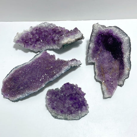 4 Pieces Beautiful Large Amethyst Cluster Specimen - Wholesale Crystals