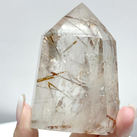 4 Pieces Clear Quartz With White Mica Tower - Wholesale Crystals