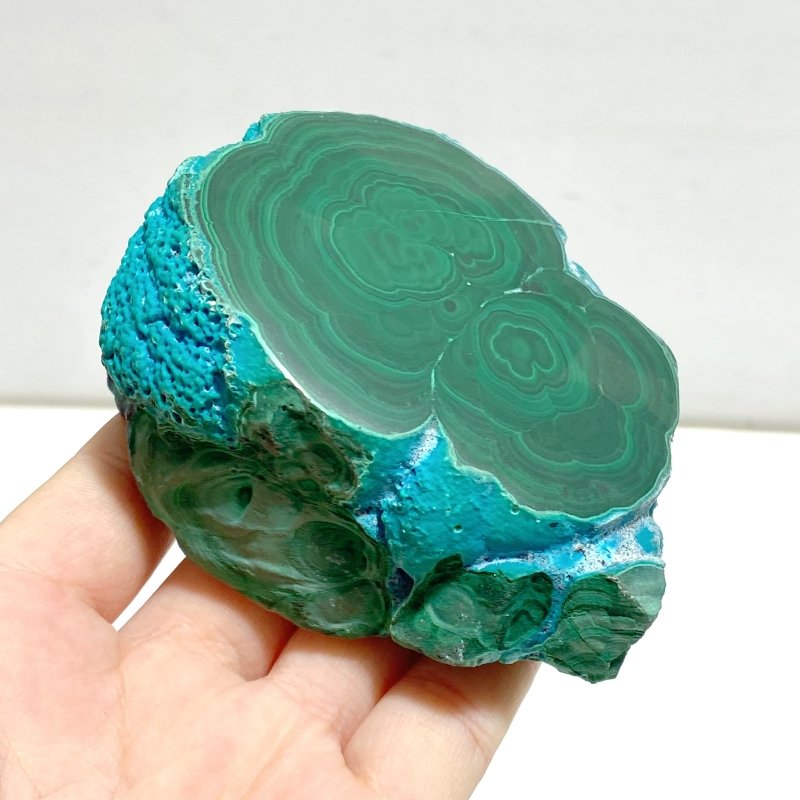 4 Pieces High Quality Beautiful Chrysocolla Mixed Malachite Slab Specimen - Wholesale Crystals