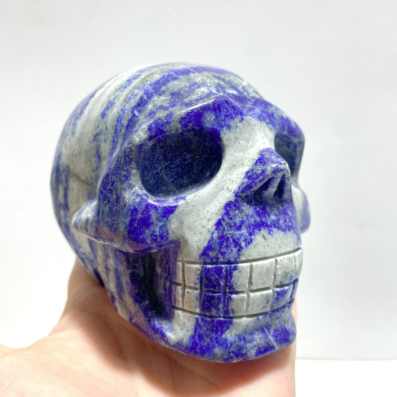 4 Pieces Lapis Lazuli Skull Carving - Wholesale Crystals