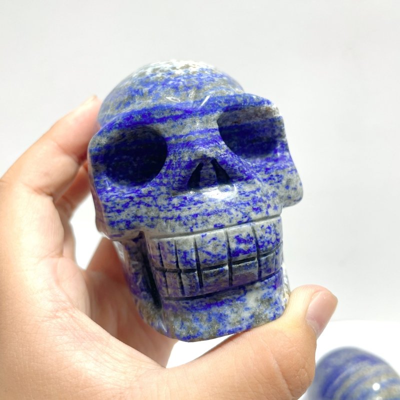 4 Pieces Lapis Lazuli Skull Carving - Wholesale Crystals