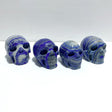 4 Pieces Lapis Lazuli Skull Carving - Wholesale Crystals