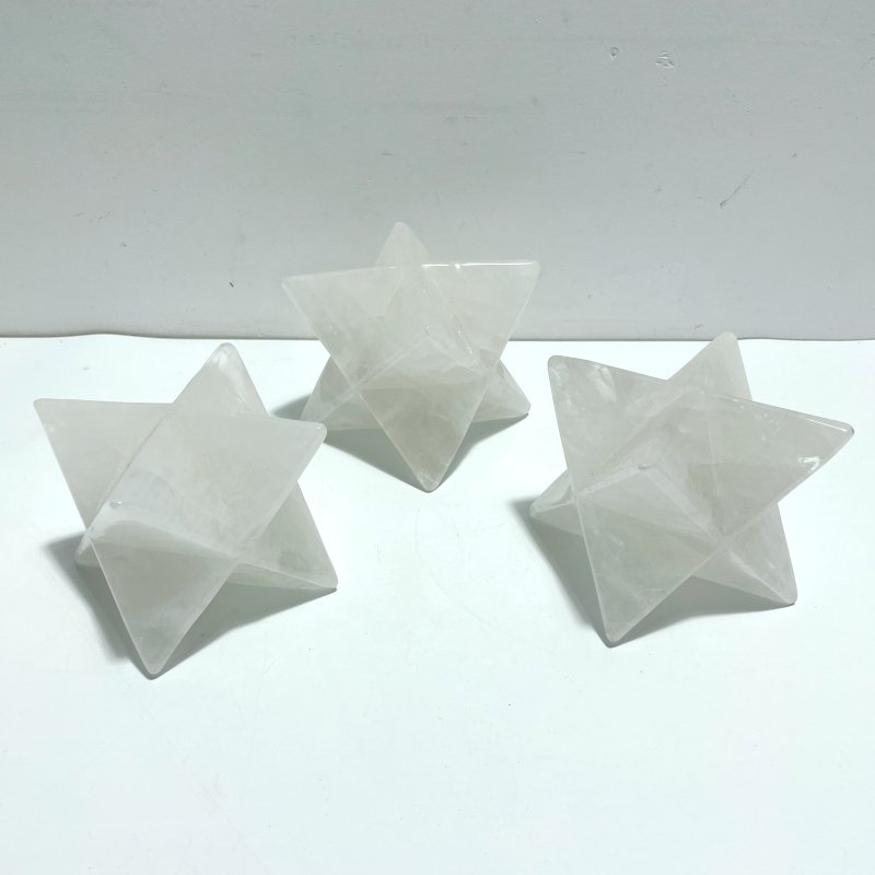 4 Pieces Large Clear Quartz Merkaba - Wholesale Crystals