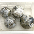 4 Pieces Large Volcano Agate Spheres Balls(UV - Reactive) - Wholesale Crystals