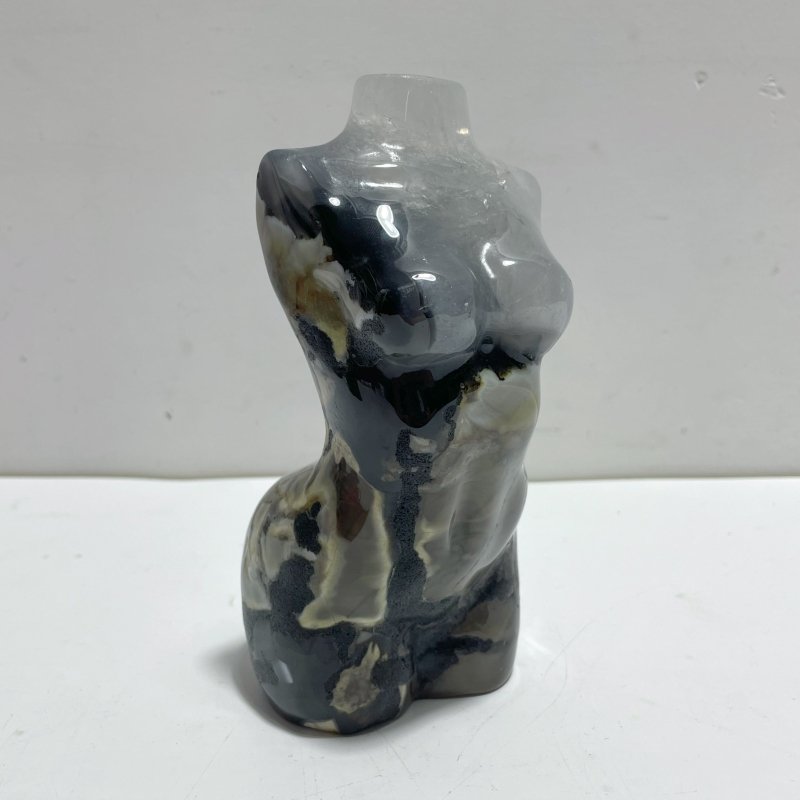 4 Pieces Volcano Agate Goddess Carving (UV - Reactive) - Wholesale Crystals