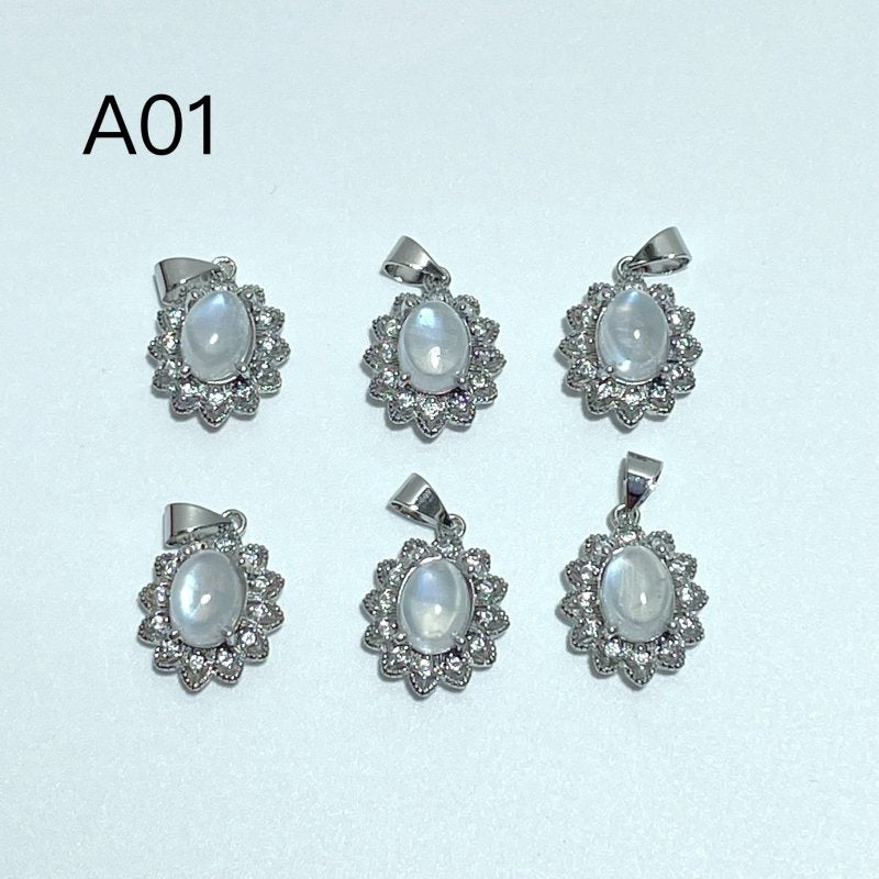 4 Styles Moonstone Pendant Wholesale - Wholesale Crystals