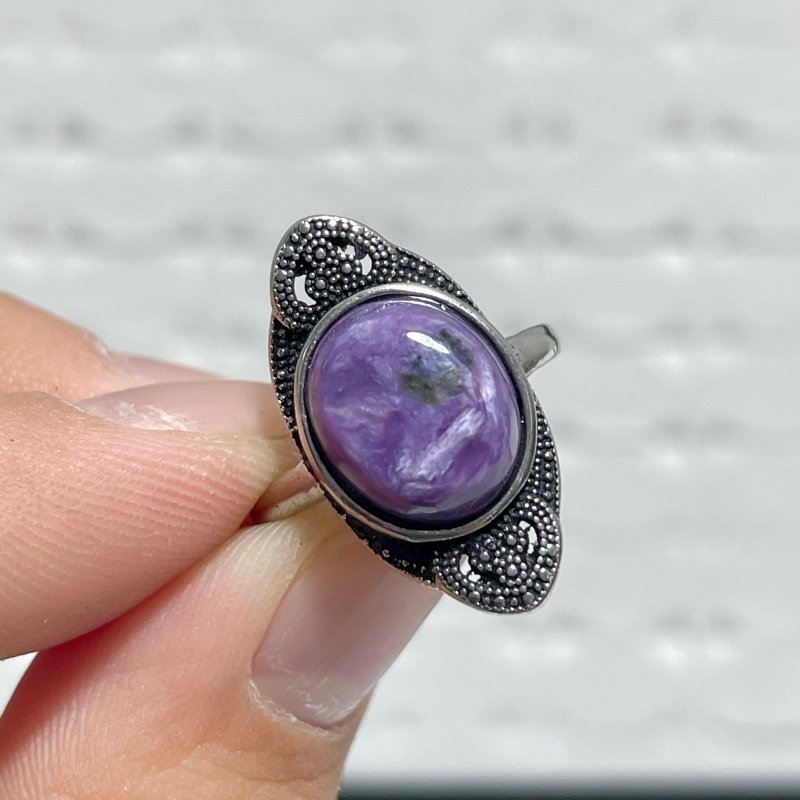 40 Pieces Charoite Different Styles Ring 6 - Wholesale Crystals