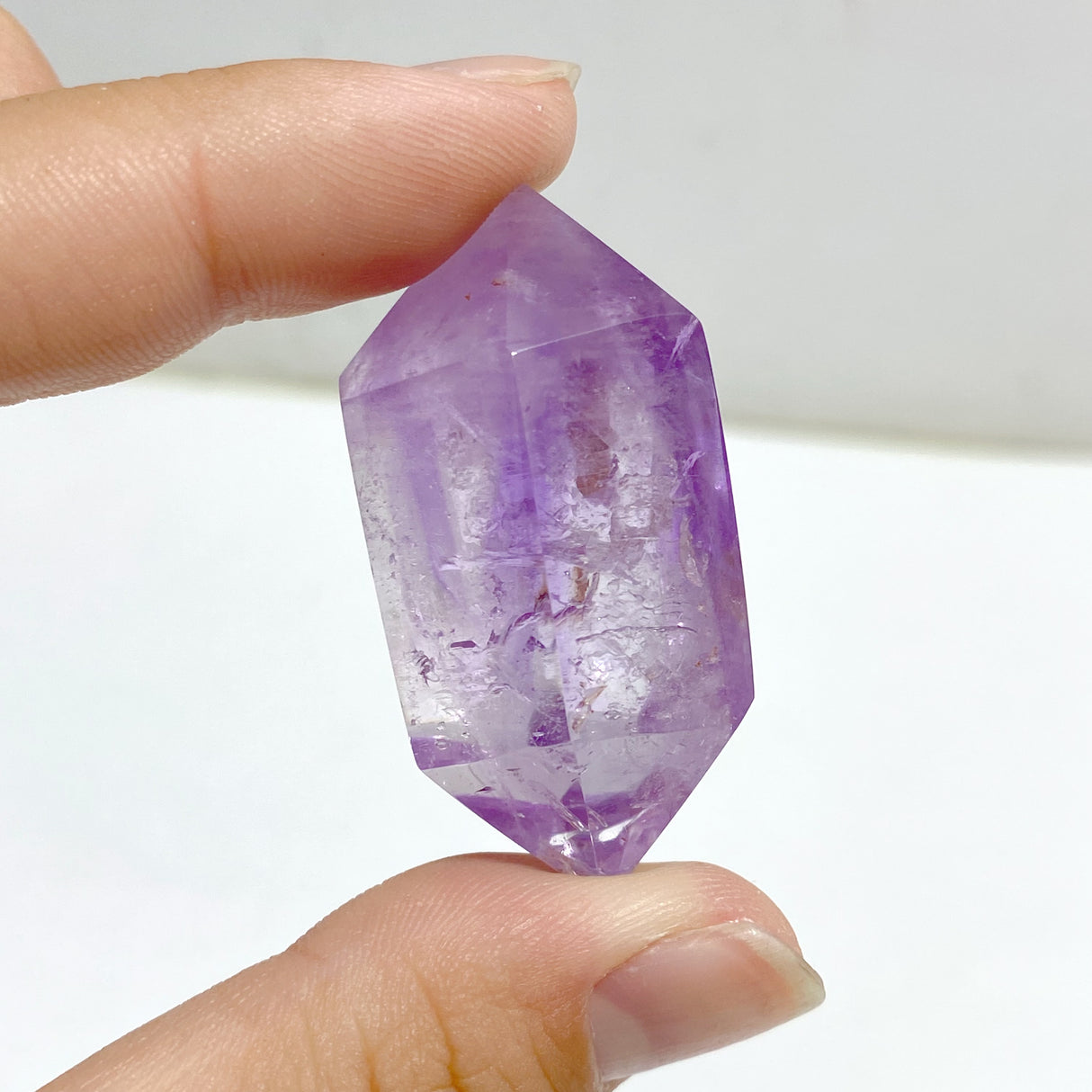 A97 Amethyst Double Point Enhydro Crystal