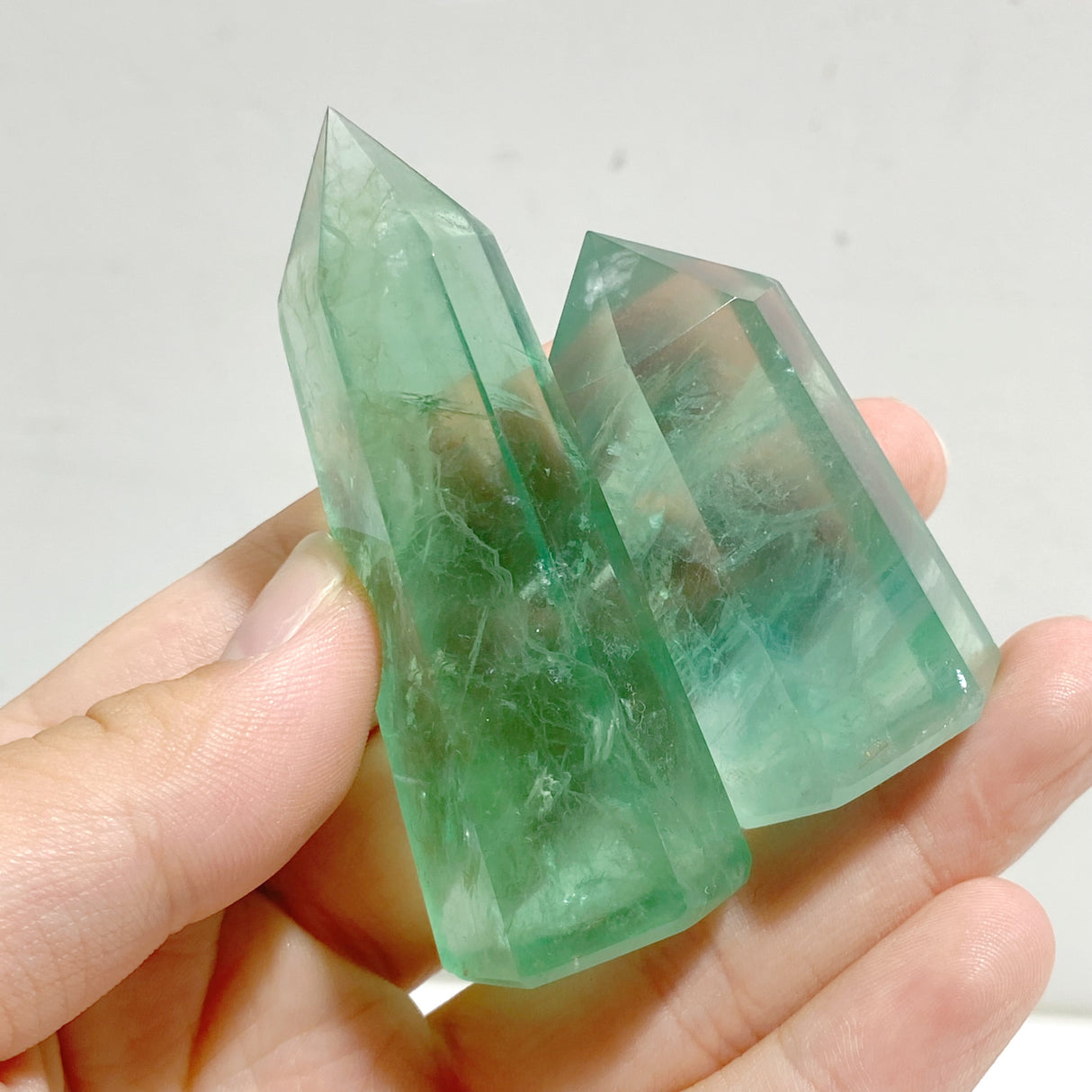 Green Fluorite Point Wholesale