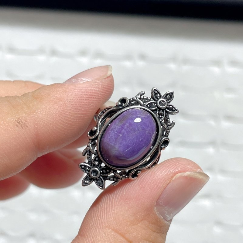 44 Pieces Charoite Different Styles Ring 4 - Wholesale Crystals