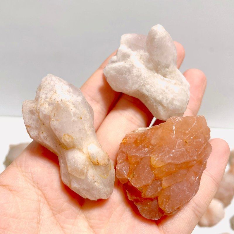 45 Pieces Raw Pink Quartz Specimen - Wholesale Crystals