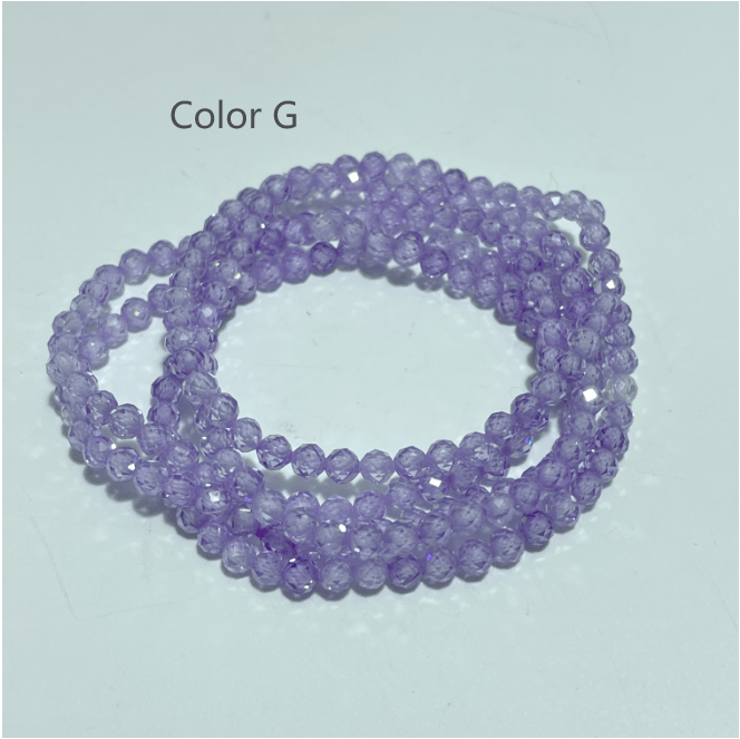 4MM Cut Faceted Cubic Zirconia Bracelet Wholesale - Wholesale Crystals