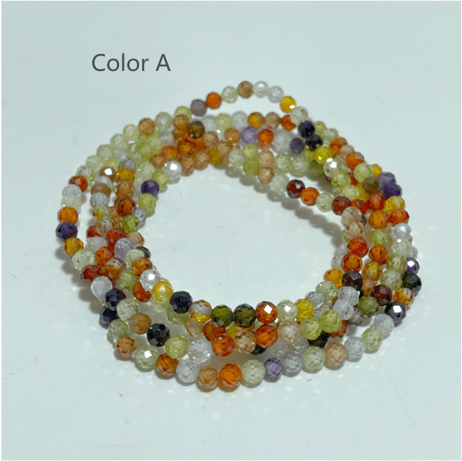 4MM Cut Faceted Cubic Zirconia Bracelet Wholesale - Wholesale Crystals