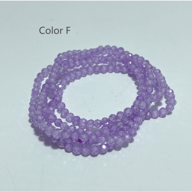 4MM Cut Faceted Cubic Zirconia Bracelet Wholesale - Wholesale Crystals
