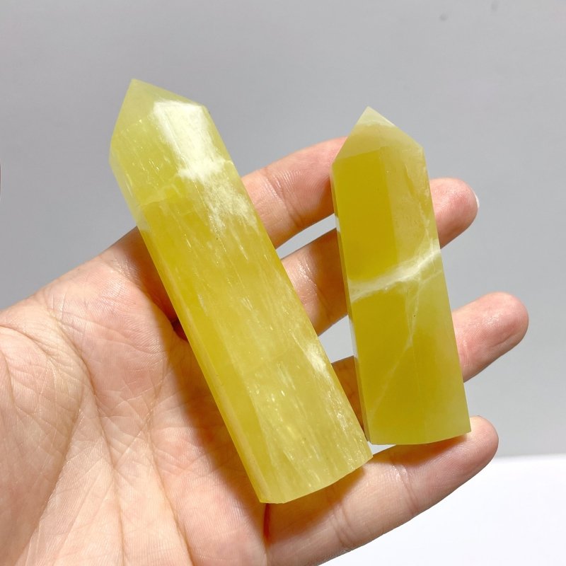 5 - 9CM Yellow Calcite Tower Point Wholesale - Wholesale Crystals