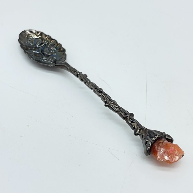 5 Colors Coffee Spoon With Sunstone Raw Stone Wholesale -Wholesale Crystals