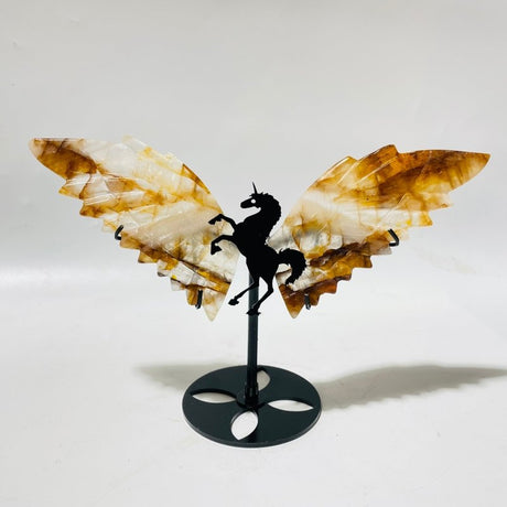 5 Pairs Beautiful Red Fire Quartz Pegasus Wing Crystal Carving With Stand -Wholesale Crystals