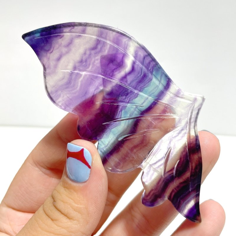 5 Pairs Beautiful Small Fluorite Symmetry Butterfly Wing With Stand - Wholesale Crystals