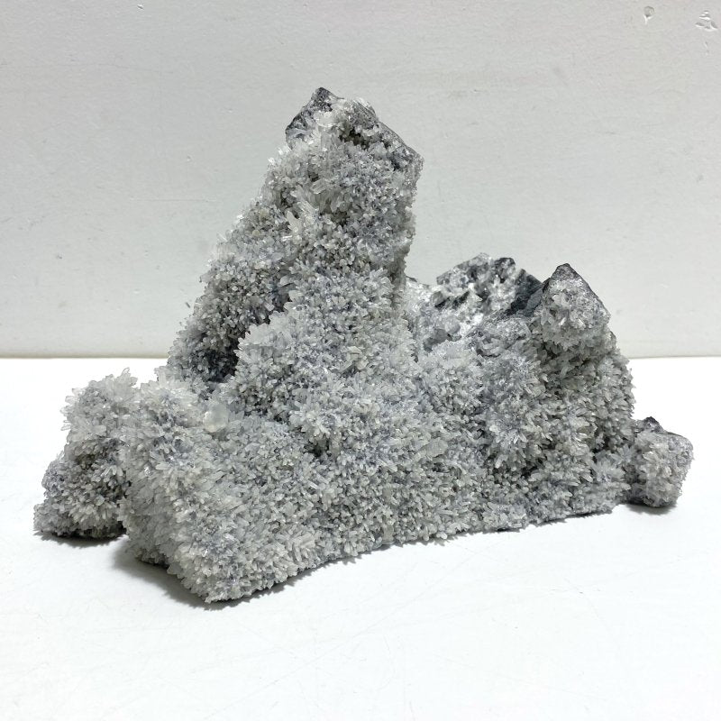 5 Pieces Black Clear Quartz Cluster Raw Side Tower - Wholesale Crystals